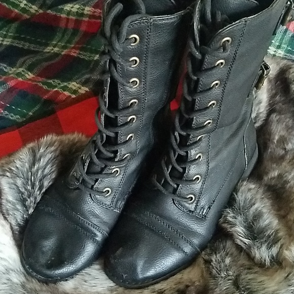 Black Combat Boots - Picture 6 of 7